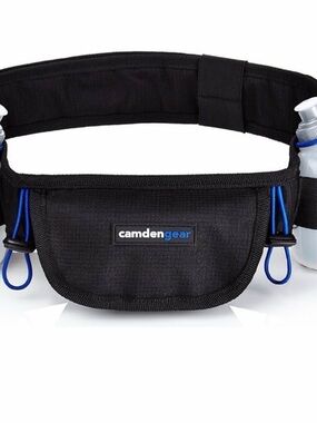Camden Gear Black Running Waist Pack with Blue Accents